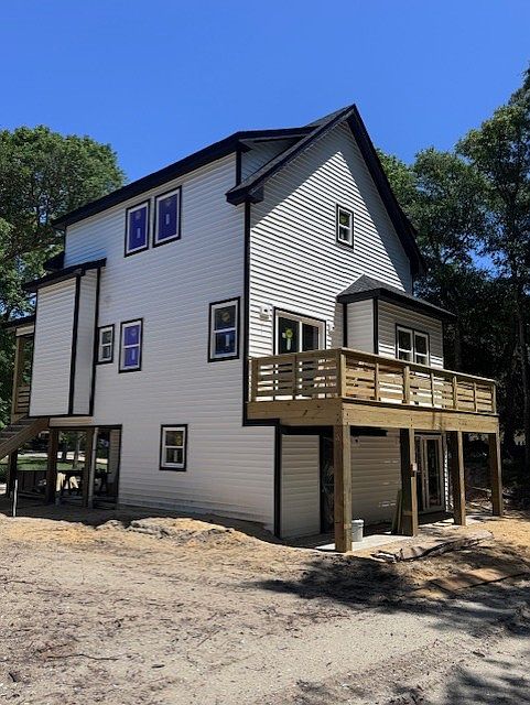 house back with elevated deck