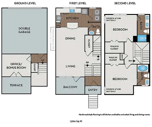 Floor plan Belmont Townhome + Office