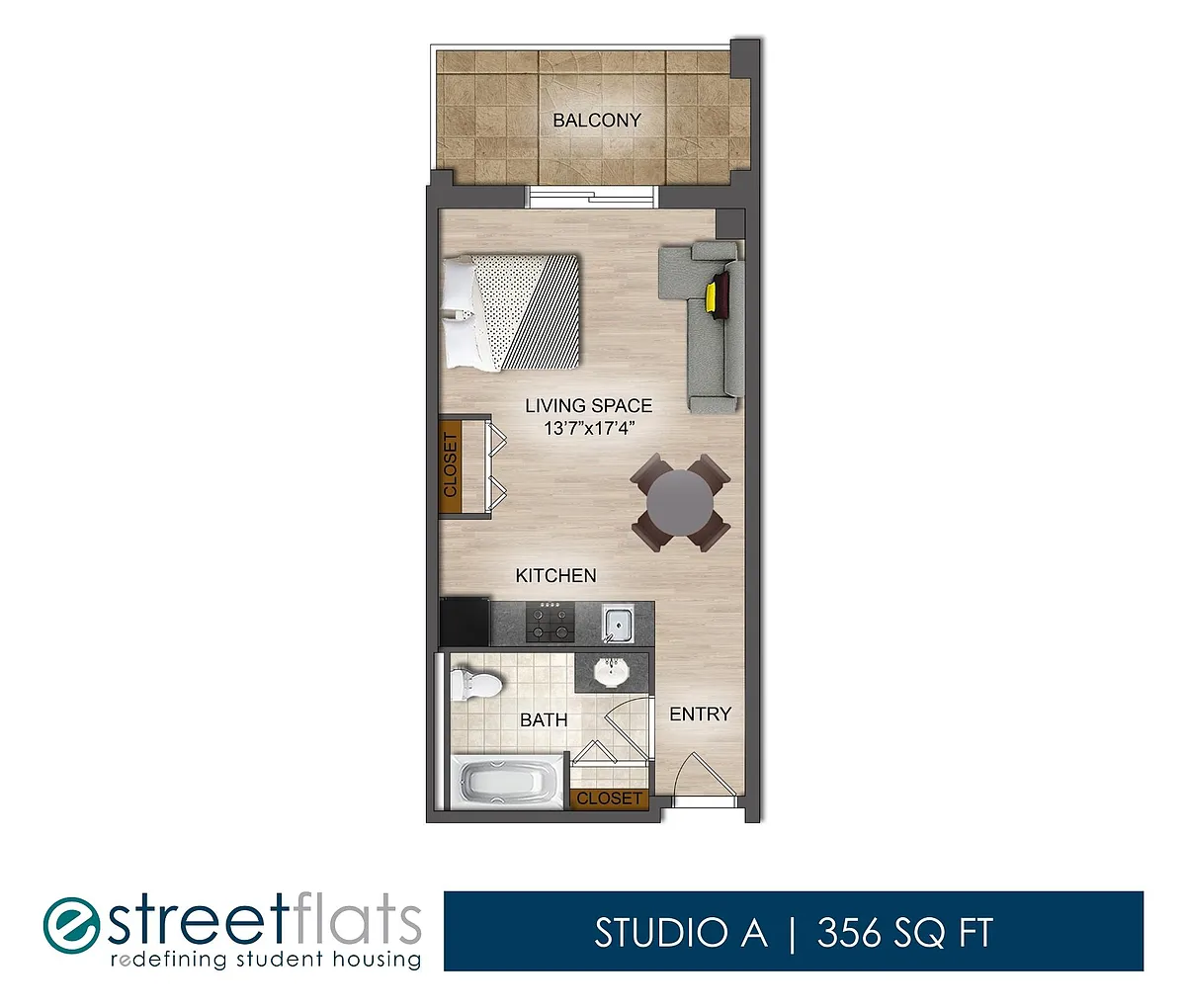 Floor plan Studio A