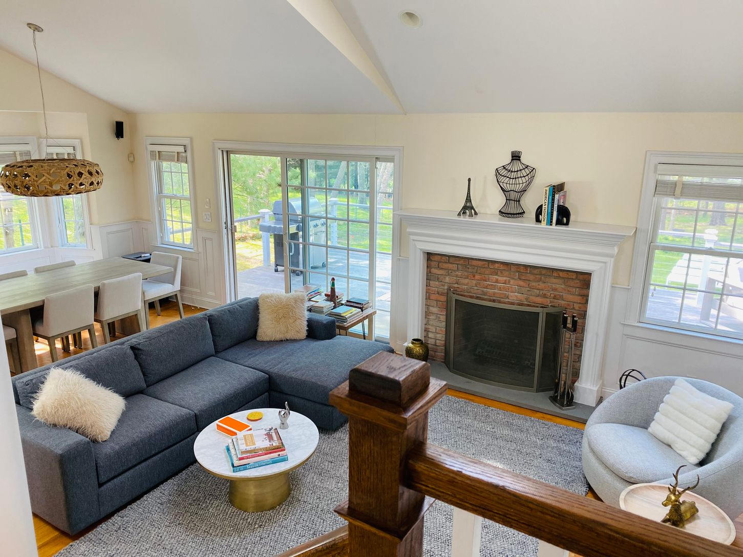  Living room from staircase landing