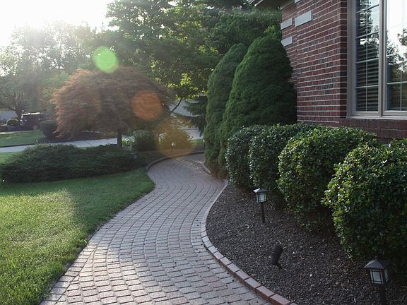 Paved, lighted walkway