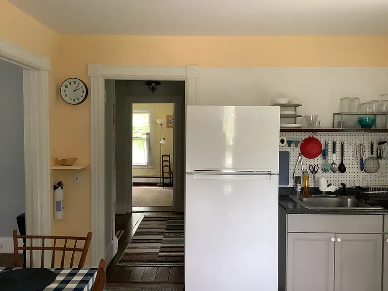 Kitchen with Stair Hall & Bedroom 1beyond.