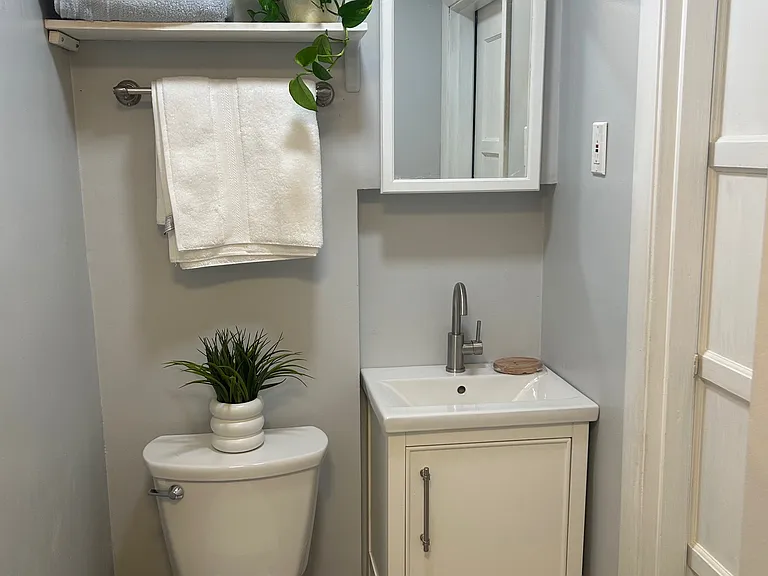 Bathroom with new vanity sink