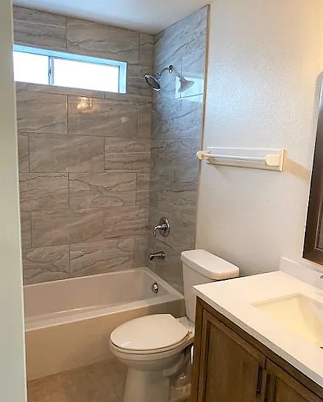 Hall Bathroom - new shower and vanity (remodeled)