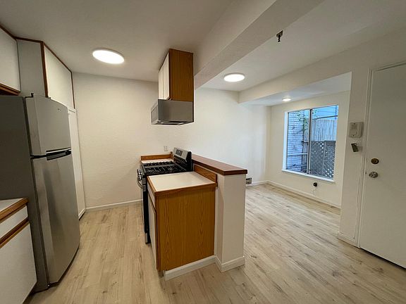 Kitchen/dining area. Front door.