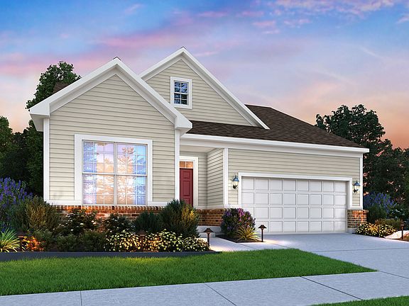 Faulkner - Elevation A Optional Coach Lights and Brick Wainscot