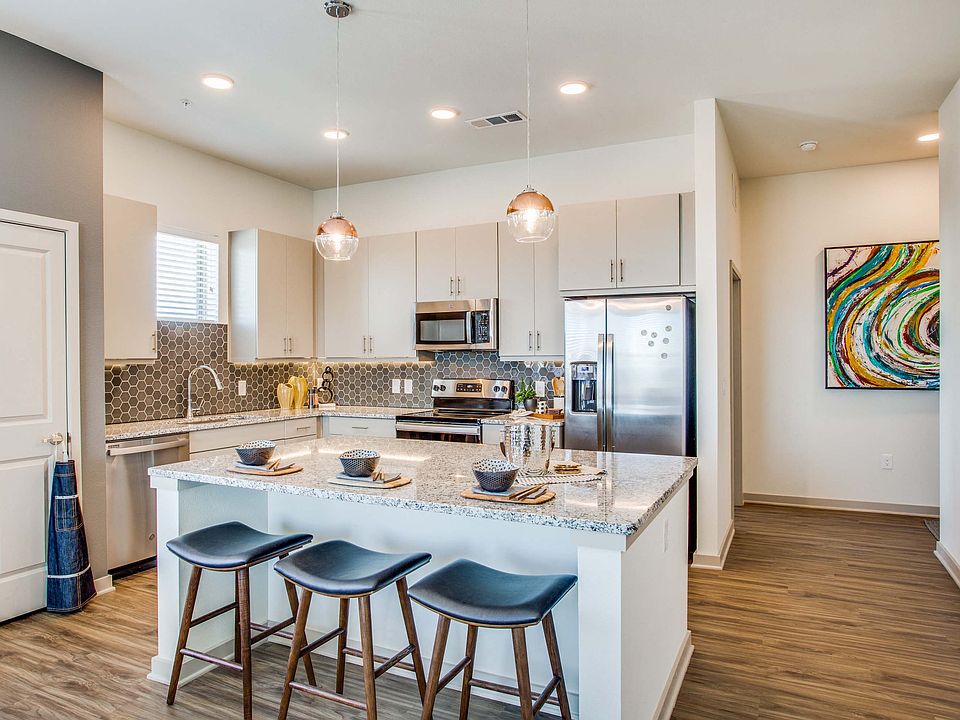 Spacious kitchen with large island