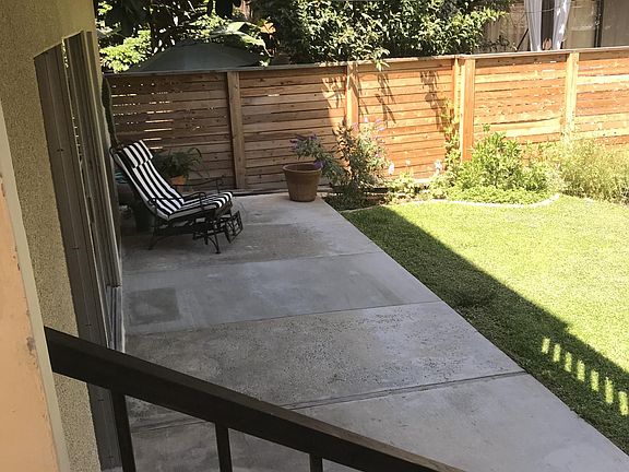 Patio from outside stairway