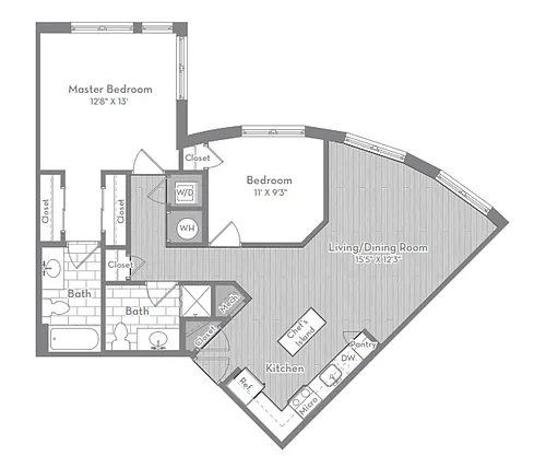 Floor plan B7 - Two Bedroom