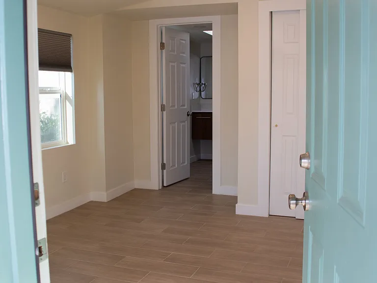 Master bedroom with private bathroom.