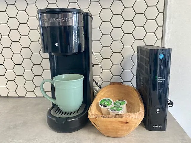 Keurig coffee and fast internet - makes working from home a breeze!