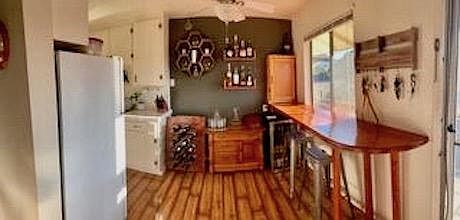 Dining area with custom built bar included