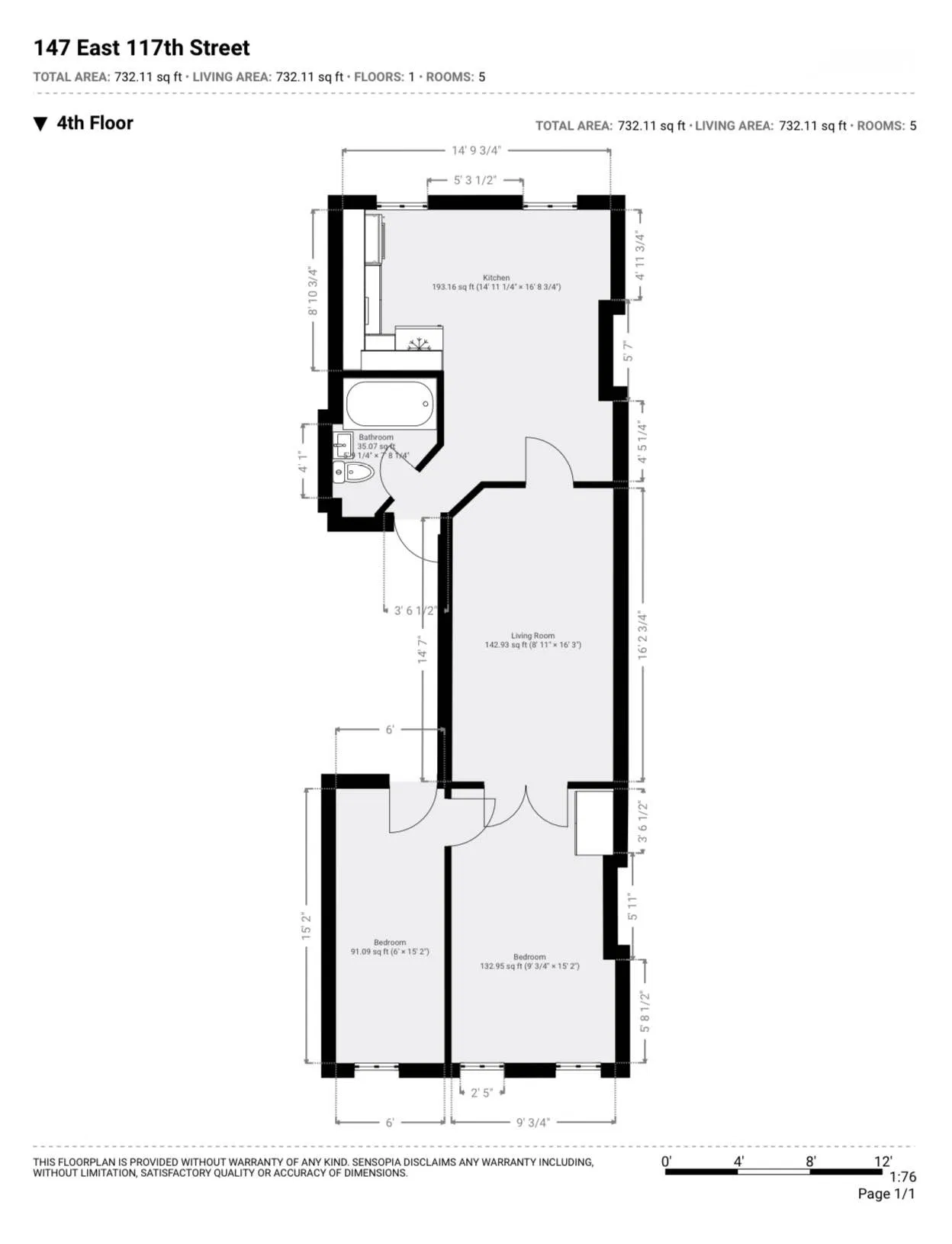 147 East 117th Street TOP-FLOOR in East Harlem, Manhattan | StreetEasy