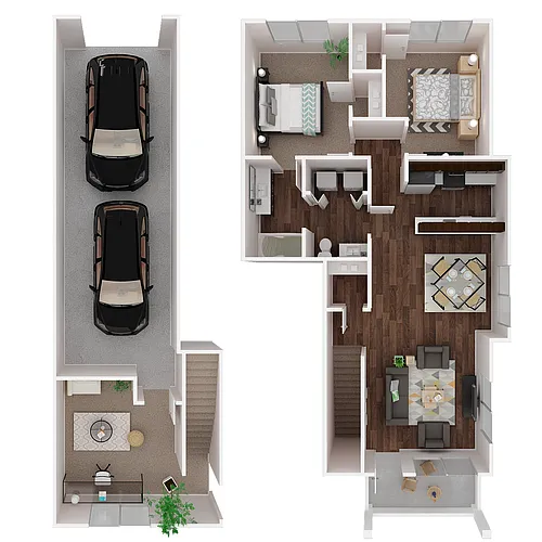 Floor plan Chinook 2x1 Den