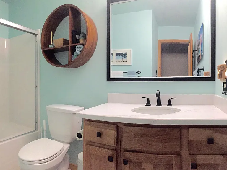 Hallway bathroom.