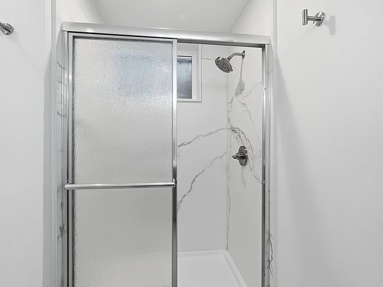 Basement ensuite walk-in shower