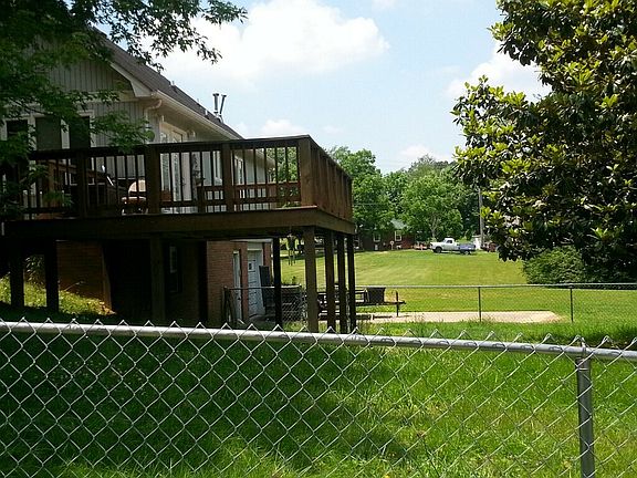 Back yard and large deck