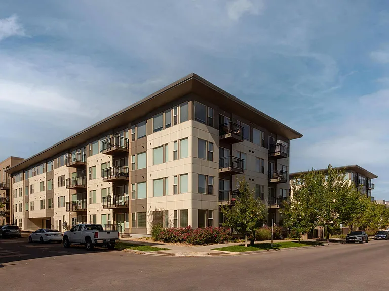 Quiet Residential Street View of Trifecta Belmar Apartments in Walkable Neighborhood