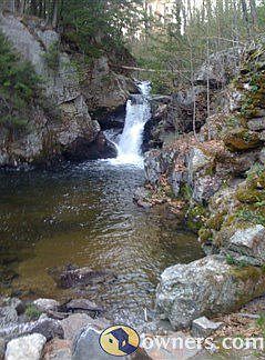 Natural waterfall in autumn