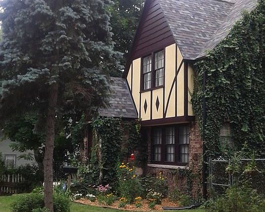 Side view with front garden