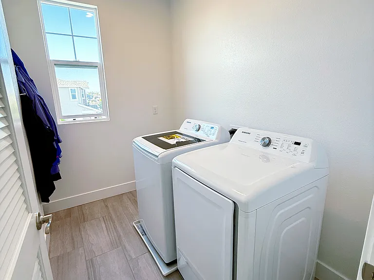 Shared laundry upstairs