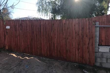 Left side gate to rear unit 