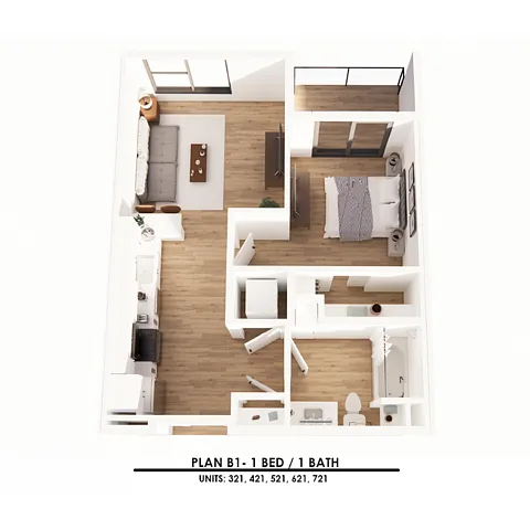 Floor plan B1 1X1