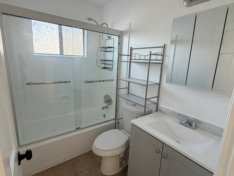 Bathroom with medicine cabinet