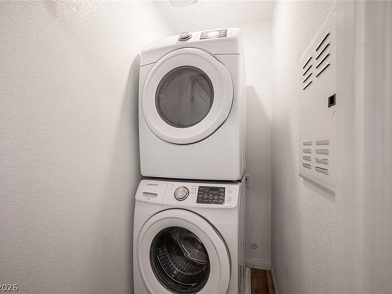 Laundry room: In-unit washer and dryer included.