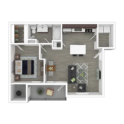 Floor plan 1X1-712