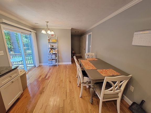 Dining area - access to deck through sliding glass doors.
