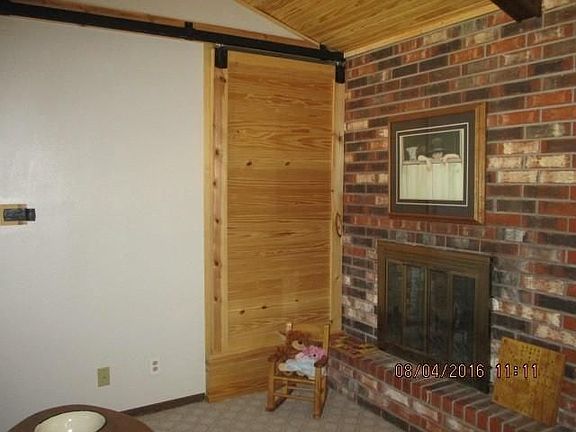 fire place and barn door