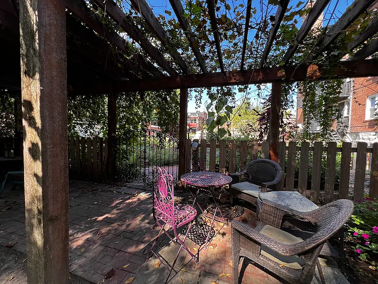 Pergola in back yard.