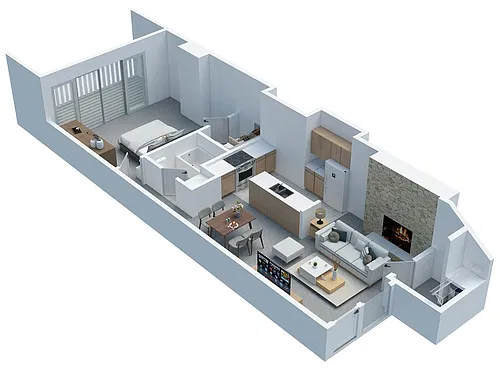 Floor plan 1 BD 1 BA