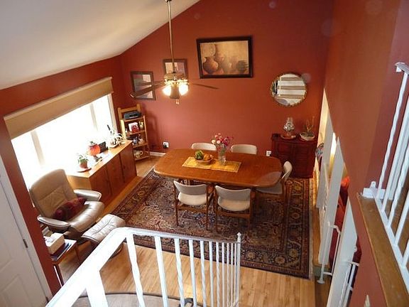 View of Dining Room from upstairs hall
