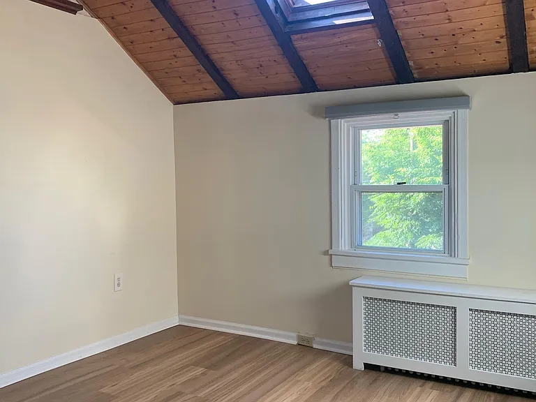 Second bedroom with vaulted ceiling and sky light