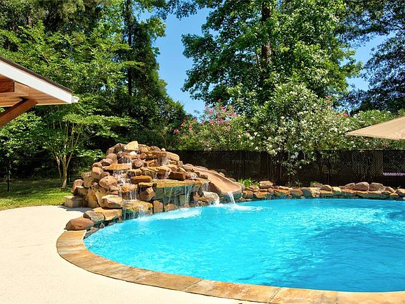 Here's that soothing waterfall with a built-in slide.