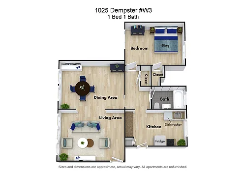 Floor plan One Bedroom