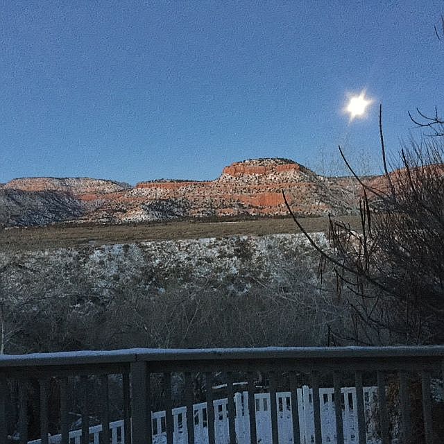 early morning moon