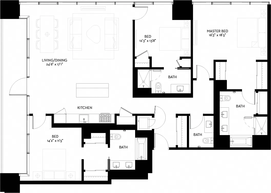 Floor plan 3S-B
