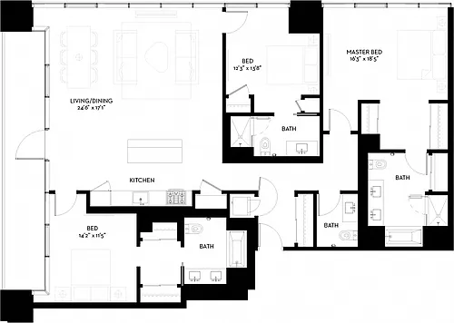 Floor plan 3S-B