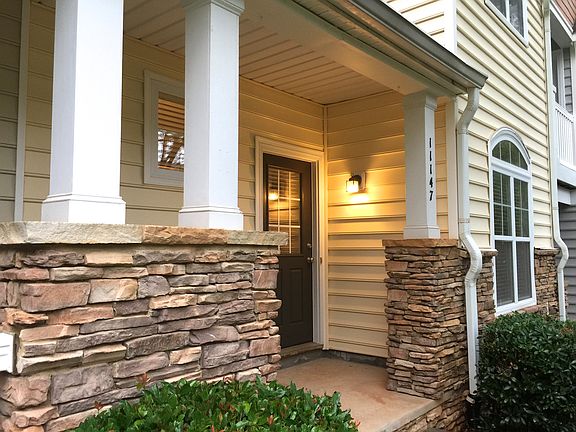 Front porch overlooks courtyard