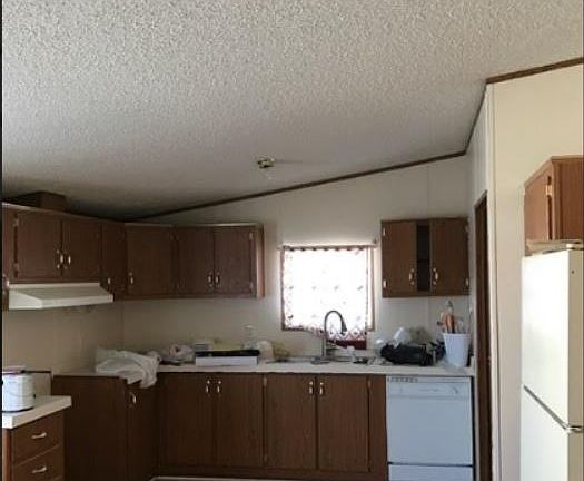 new flooring and paint in kitchen!