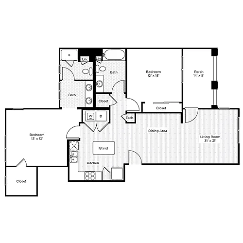 Floor plan B1 - Town Center