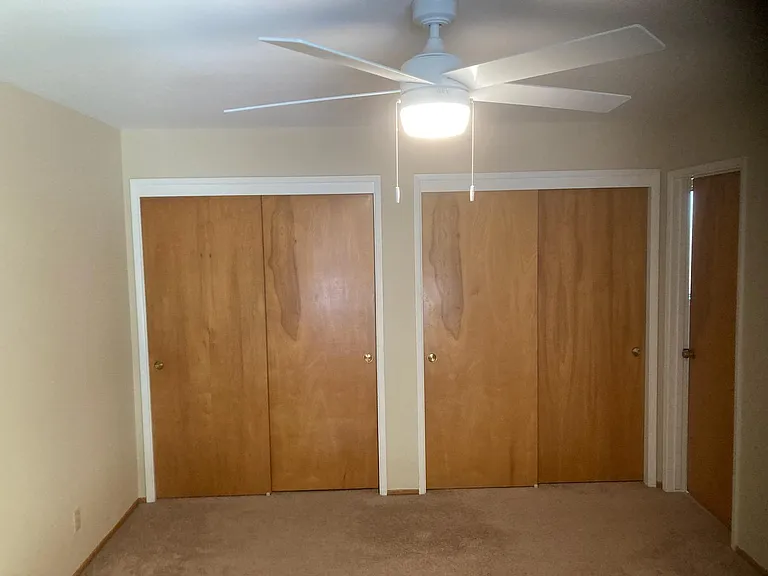 Master bedroom two closets