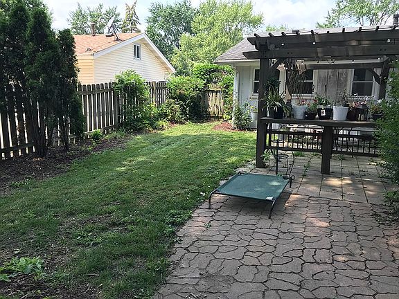 Large fenced backyard