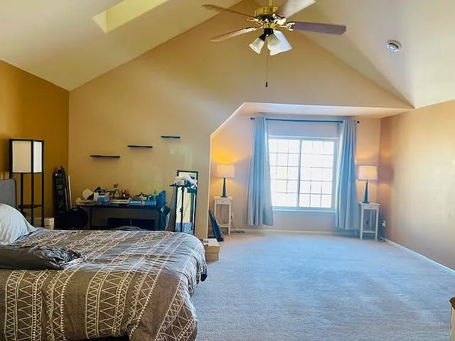 Spacious Bedroom 2 with two skylights and closet