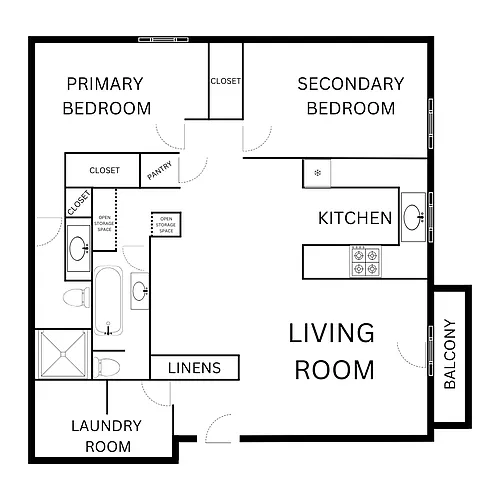 Floor plan 2X2