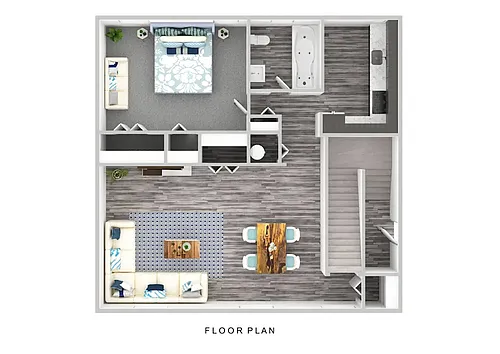 Floor plan Fully Renovated One Bedroom