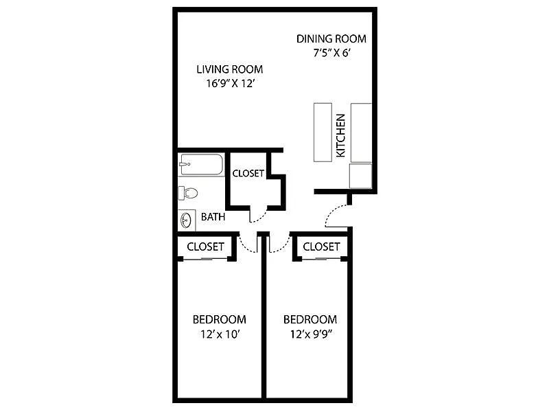 Floor plan 2 Bedroom